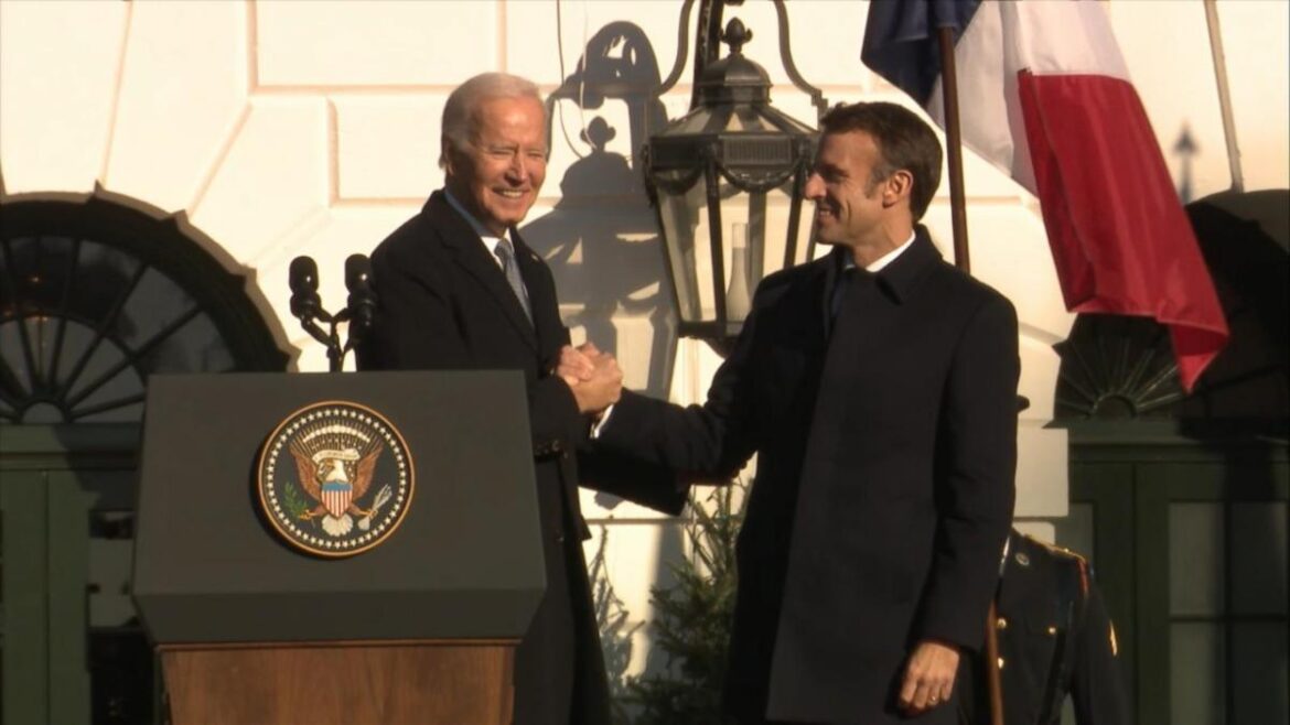 US President Joe Biden’s ‘awkward’ 42-second handshake with France President Emmanuel Macron prompts hilarious reactions