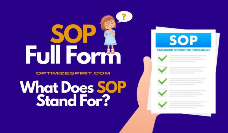 SOP Full Form: What Does SOP Stand For?