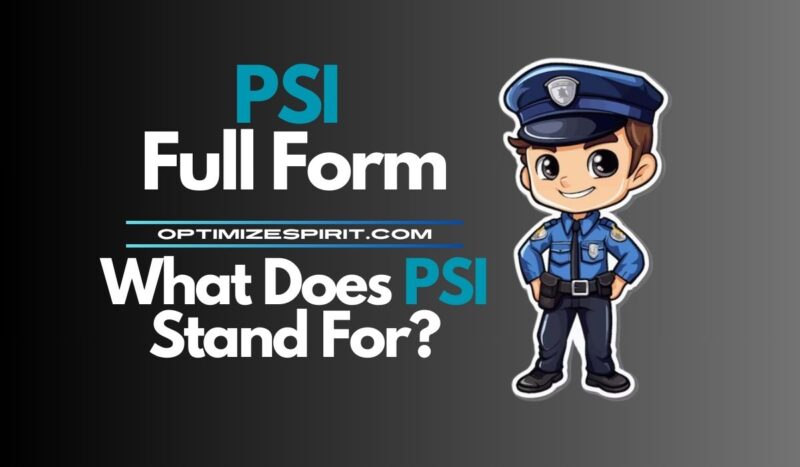 PSI Full Form: What Does PSI Stand For?